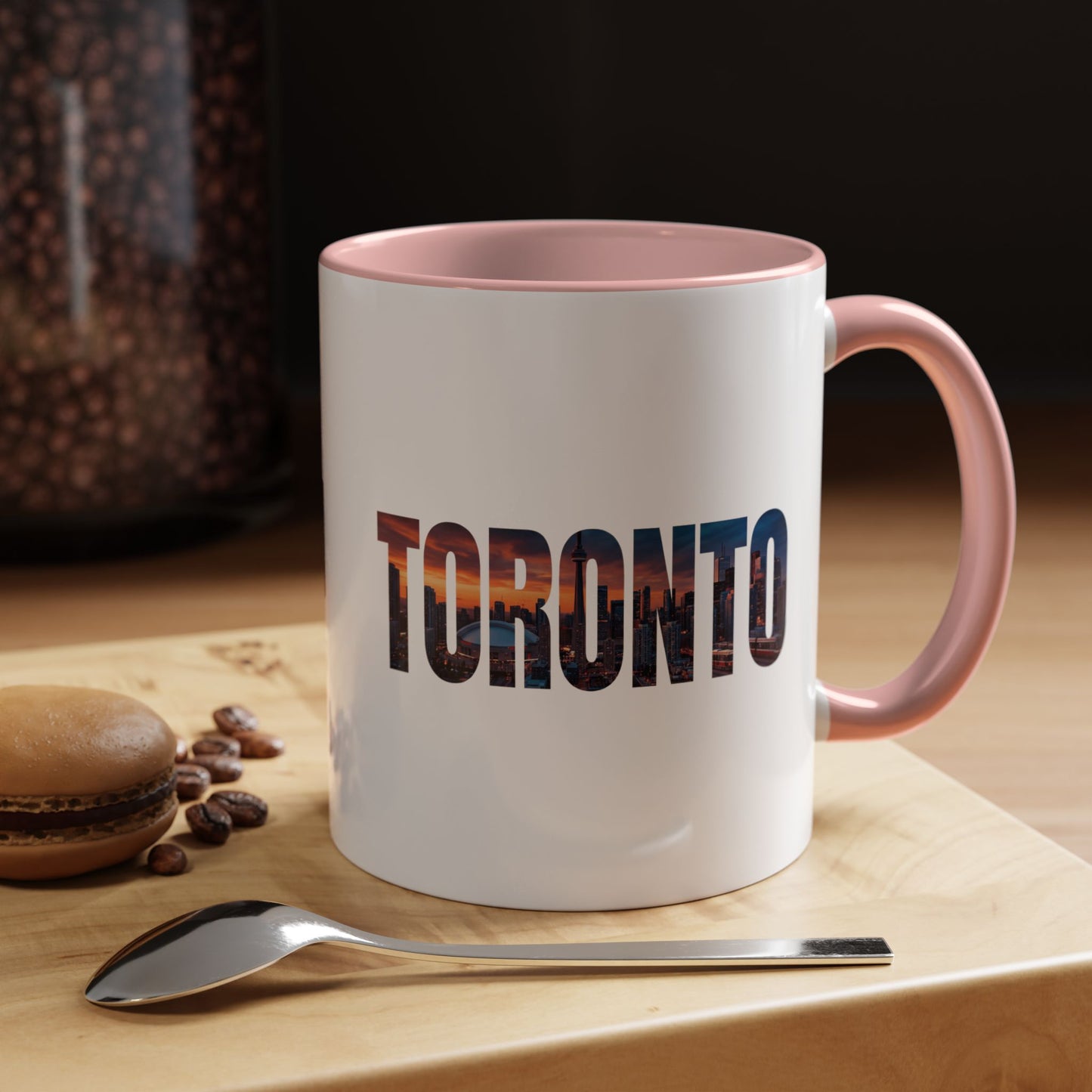 Toronto Skyline Accent Coffee Mug — Cityscape Text Design (11/15oz)