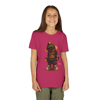 Youth Tee — 'Respect My Culture' Urban Dog Character Graphic