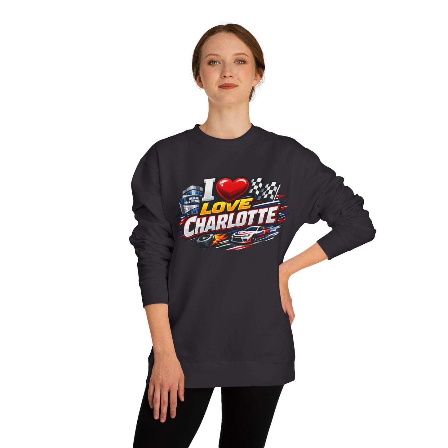 I Love Charlotte Racing Crewneck Sweatshirt