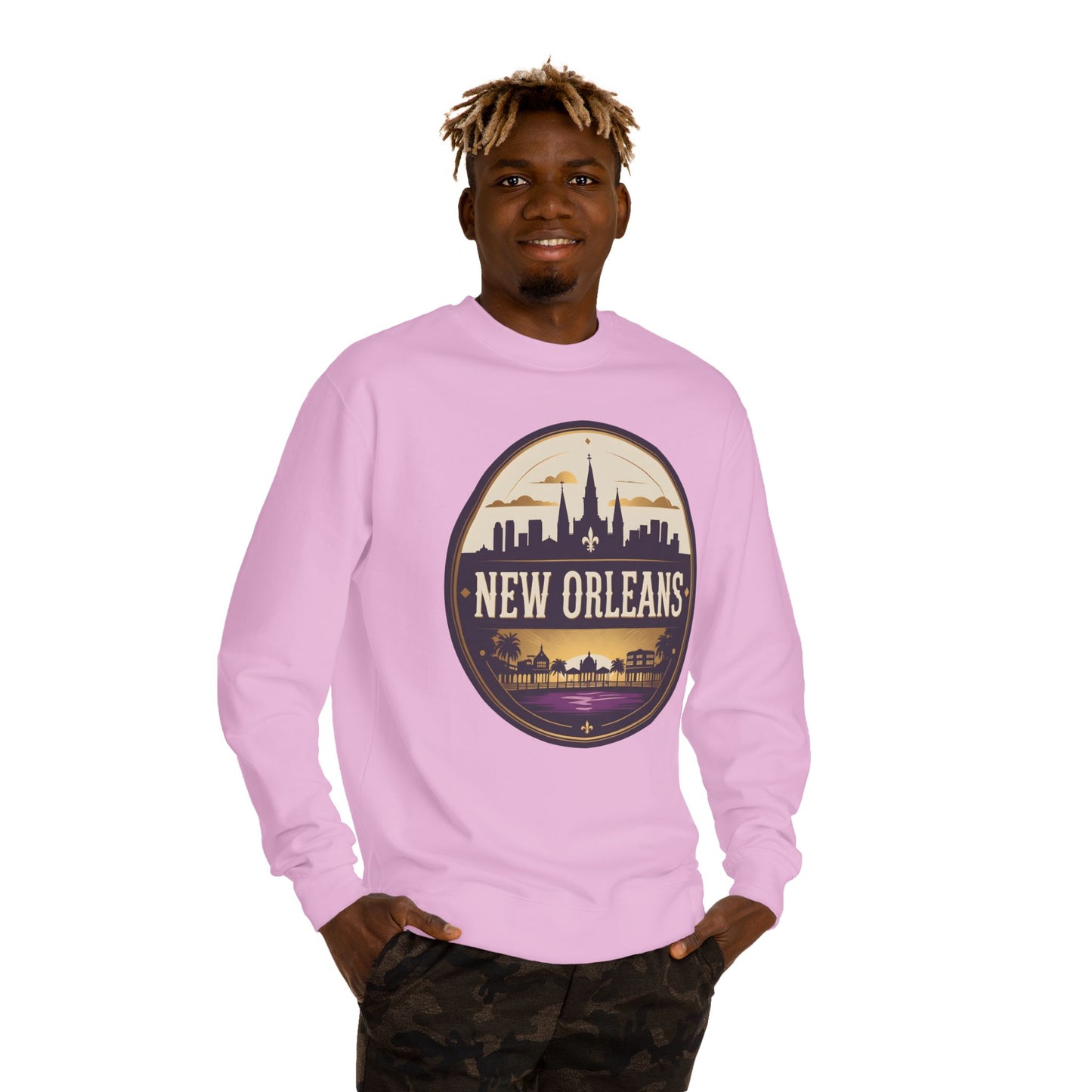 New Orleans Skyline Crewneck Sweatshirt – Vintage Cityscape Design