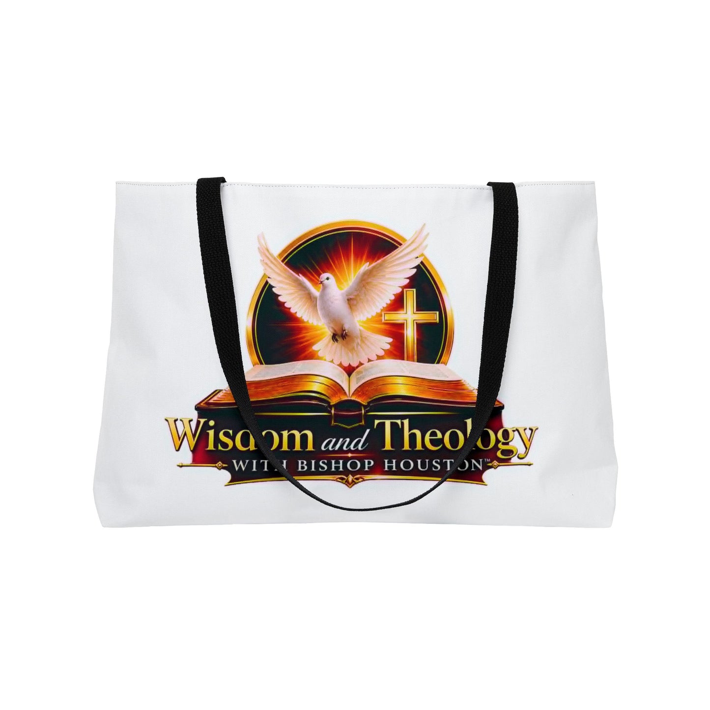 Weekender Tote — "Wisdom and Theology" Dove & Cross Christian Bible Bag