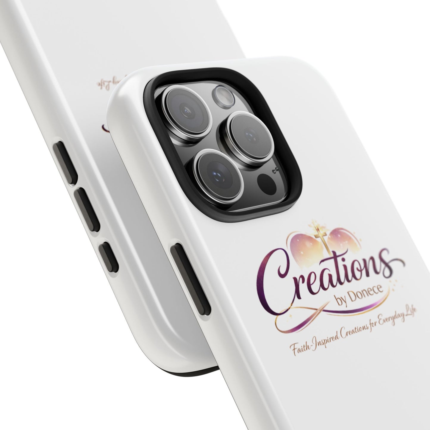 Creations by Donece Soft-Touch Tough Phone Case — Faith-Inspired Logo Protective Cover