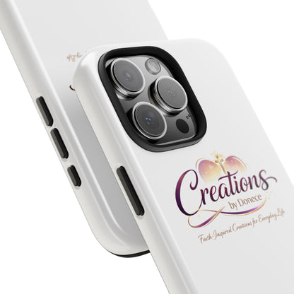 Creations by Donece Soft-Touch Tough Phone Case — Faith-Inspired Logo Protective Cover