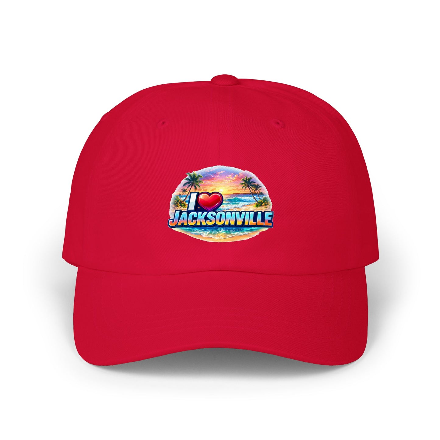 Jacksonville Sunset Dad Cap — I  Jacksonville Embroidered Baseball Hat