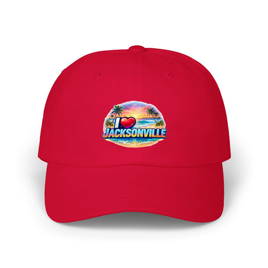 Jacksonville Sunset Dad Cap — I  Jacksonville Embroidered Baseball Hat