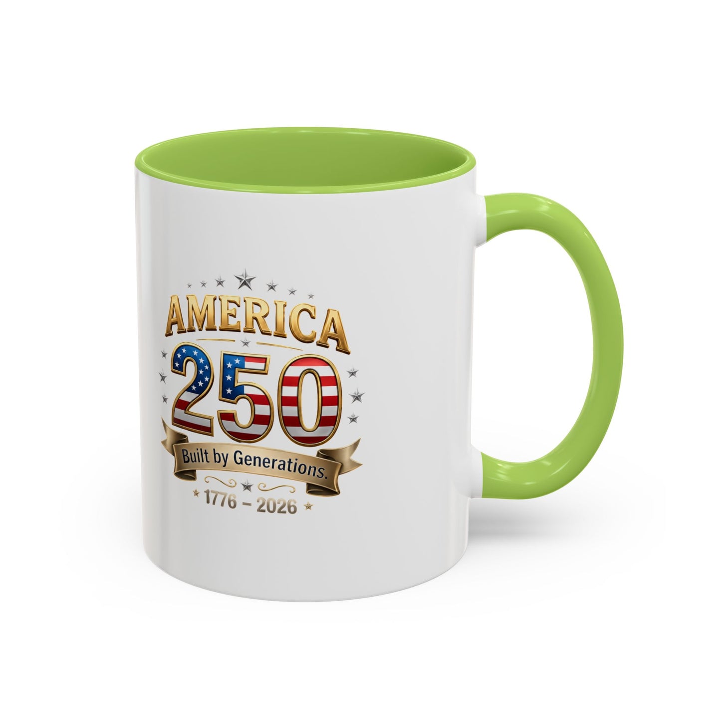 America 250 Coffee Mug — Patriotic 1776–2026 Anniversary Accent Mug