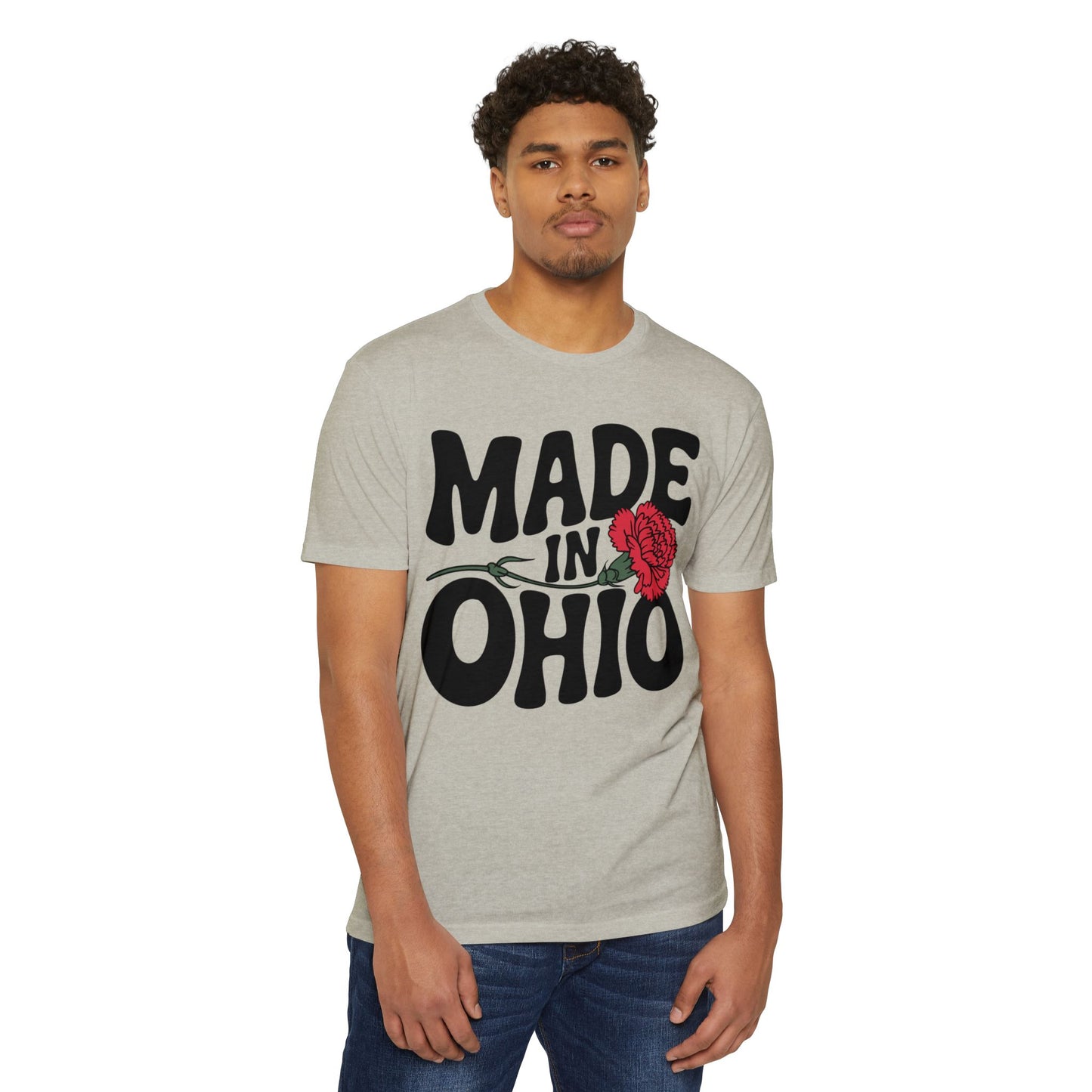 Made in Ohio T-Shirt — Vintage Floral State Pride Tee