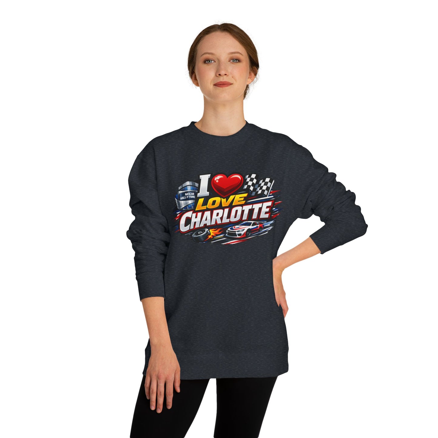 I Love Charlotte Racing Crewneck Sweatshirt