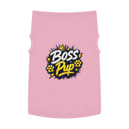 Boss Pup Pet Tank Top — Crowned 'Boss Pup' Graphic Dog Tank