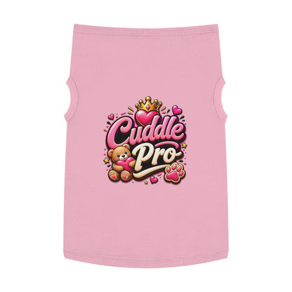 Cuddle Pro Pet Tank Top — Cute Teddy & Heart Dog/Cat Tee