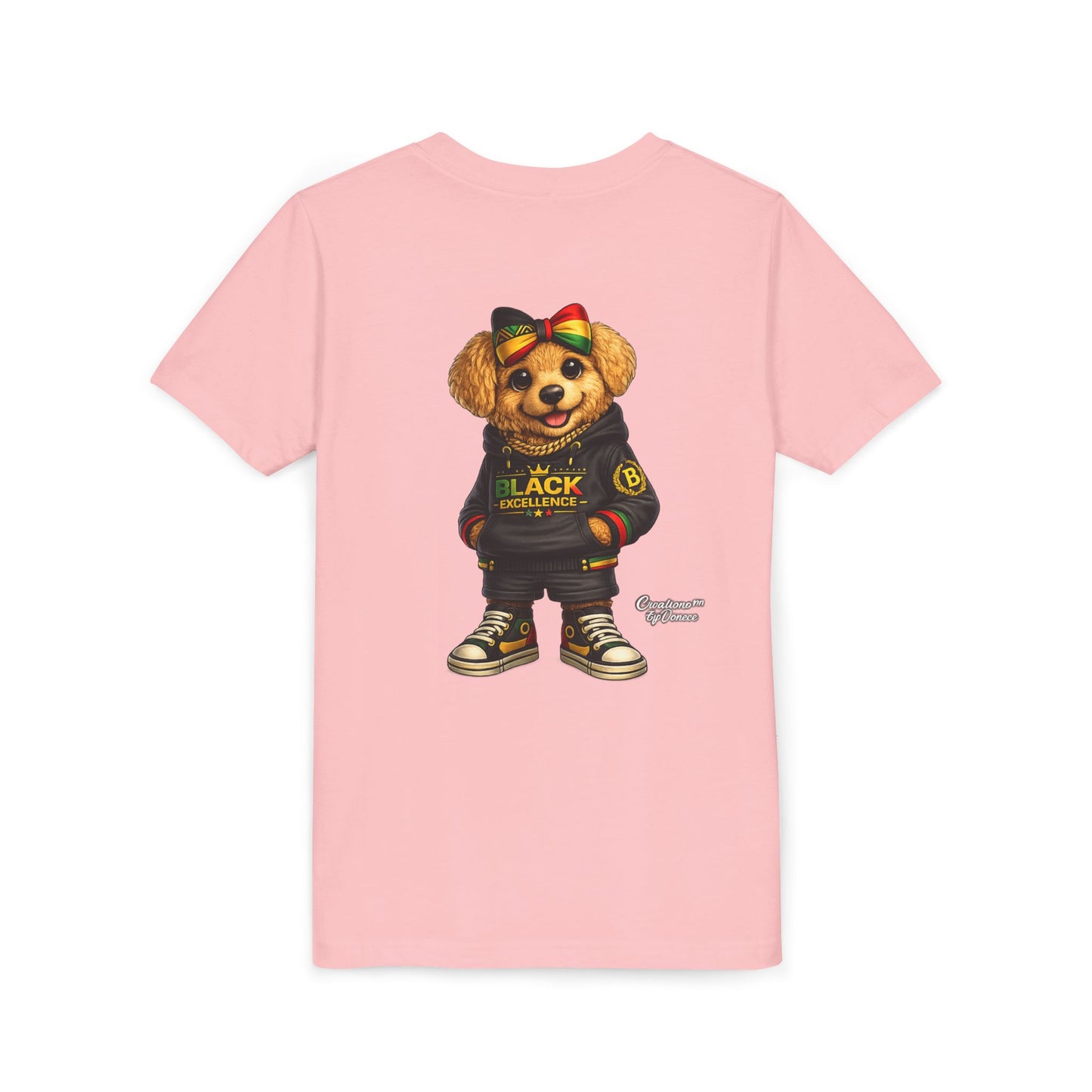 Youth Tee — Rasta Teddy "Black Excellence" Graphic Shirt