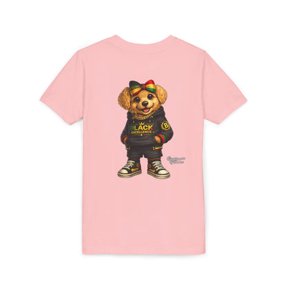 Youth Tee — Rasta Teddy "Black Excellence" Graphic Shirt