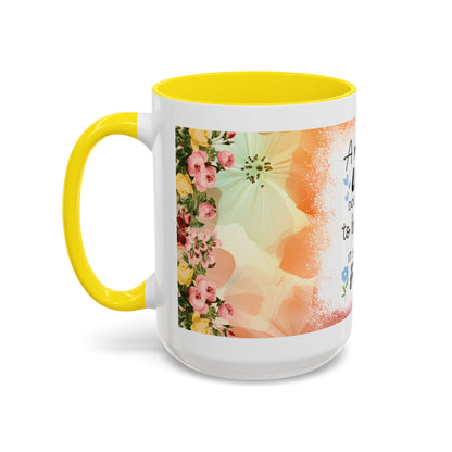 Mother’s Love Accent Coffee Mug – Floral Inspirational Gift (11/15 oz)