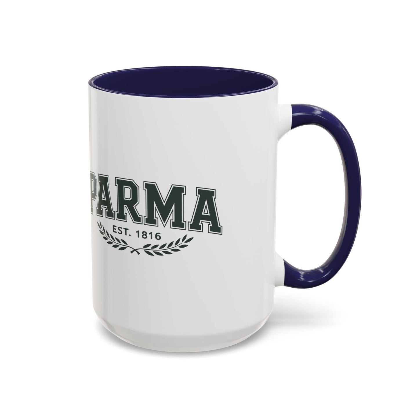 Parma Established 1816 Accent Coffee Mug — Vintage Collegiate Ceramic Coffee Cup