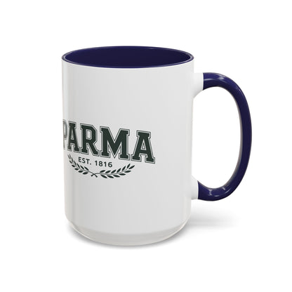 Parma Established 1816 Accent Coffee Mug — Vintage Collegiate Ceramic Coffee Cup