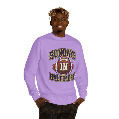 Sundays in Baltimore Football Sweatshirt — Game Day Crewneck for Ravens Fans