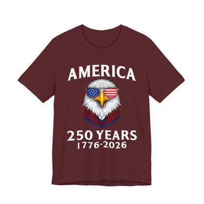 America 250 Years Tee — Patriotic Bald Eagle 1776-2026 T-Shirt
