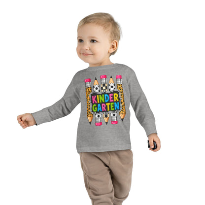 Kindergarten Pencils Toddler Long Sleeve Tee