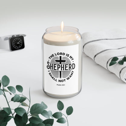 The Lord Is My Shepherd Scented Soy Candle — 13.75oz Inspirational Christian Candle (Psalm 23:1)