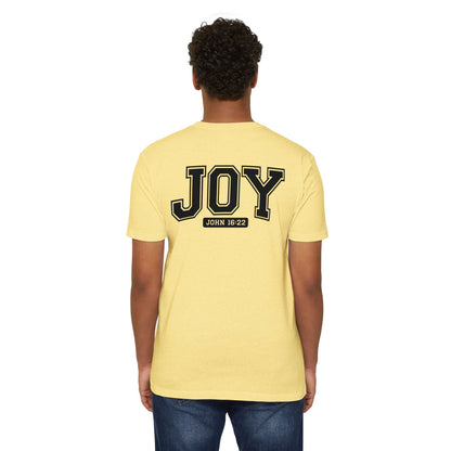 Joy T-Shirt – Christian Scripture John 16:22 College-Style Tee