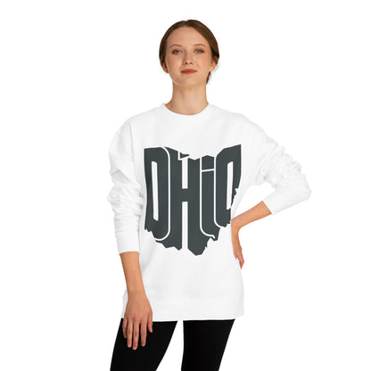 Ohio State Outline Crewneck Sweatshirt — Bold 'OHIO' Map Graphic