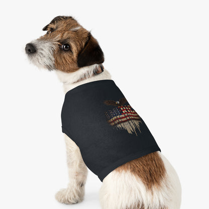 Patriotic Pet Tank Top – American Flag & Bald Eagle Dog Shirt