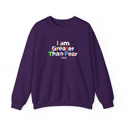 I Am Greater Than Fear 1j4:4  Sweatshirt