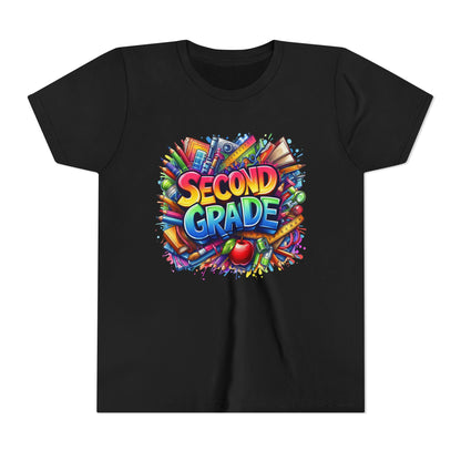 Second Grade Youth Tee — Colorful Back-to-School Kids T-Shirt