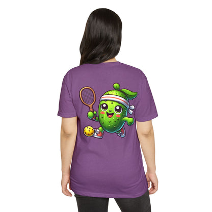 Pickle Tennis Player T-Shirt — Cute Pickle Playing Pickleball Graphic Tee