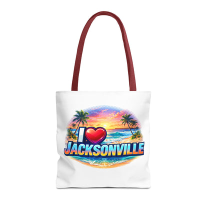 Jacksonville Beach Tote Bag – I  Jacksonville Sunset Graphic