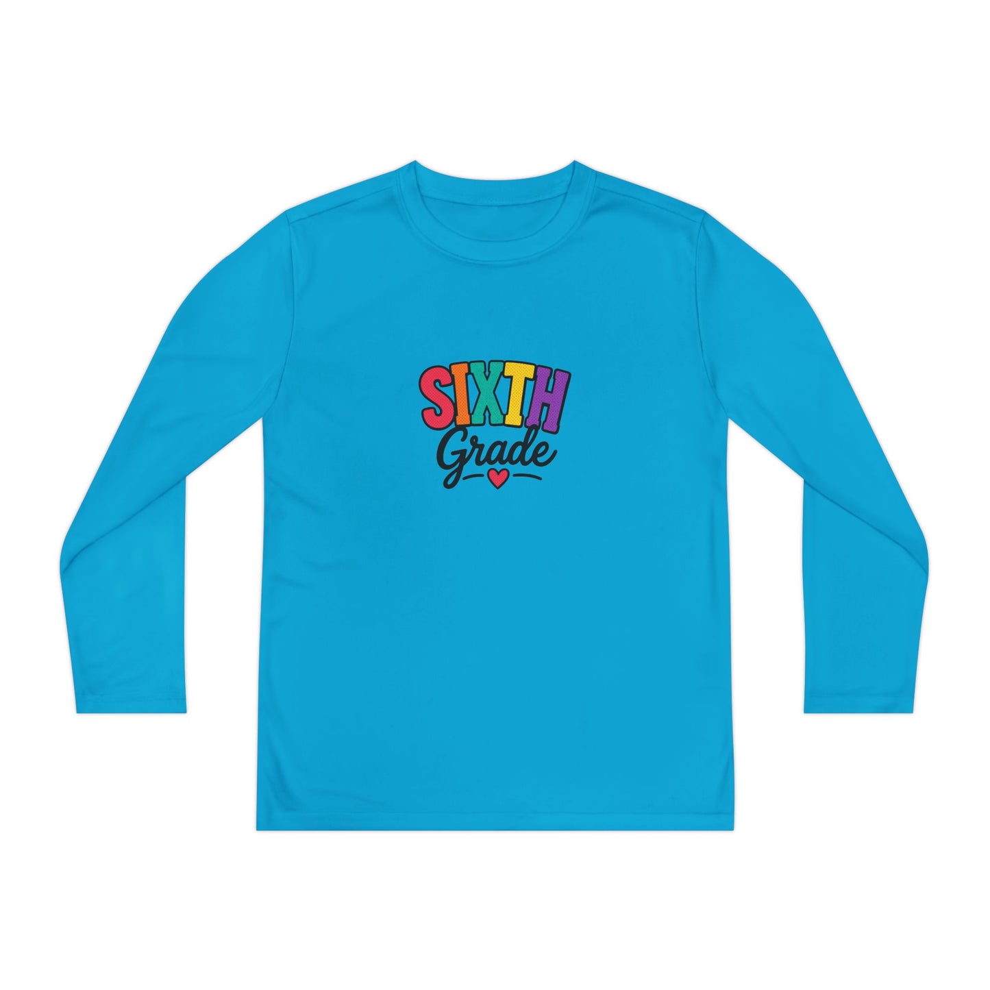 Sixth Grade Youth Long Sleeve Tee - Colorful Back-to-School Shirt