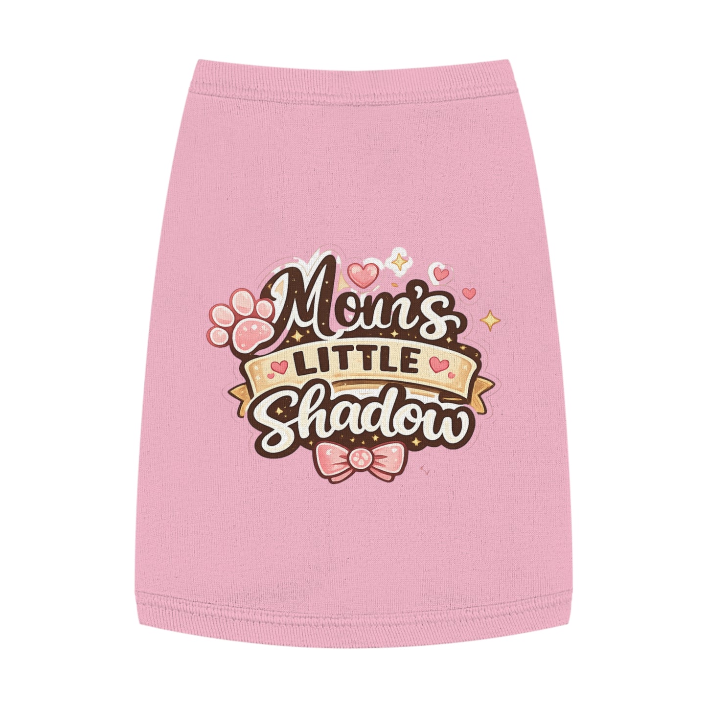 Pet Tank Top — "Mom's Little Shadow" Cute Paw Print Dog Tank