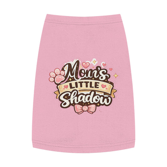 Pet Tank Top — "Mom's Little Shadow" Cute Paw Print Dog Tank