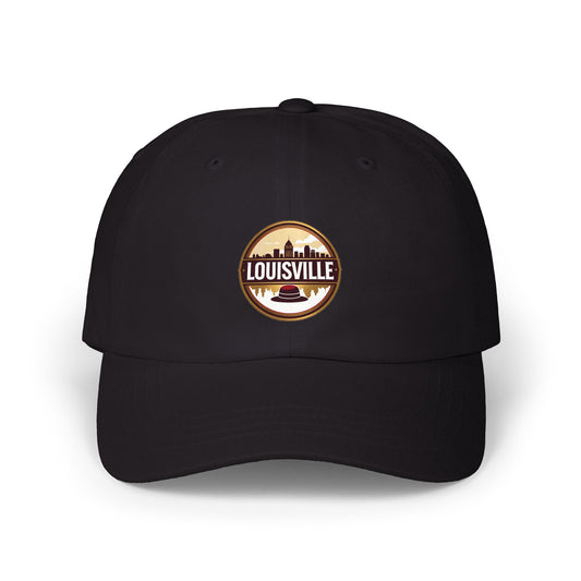 Louisville Skyline Dad Cap — Vintage Round Logo Embroidered Hat