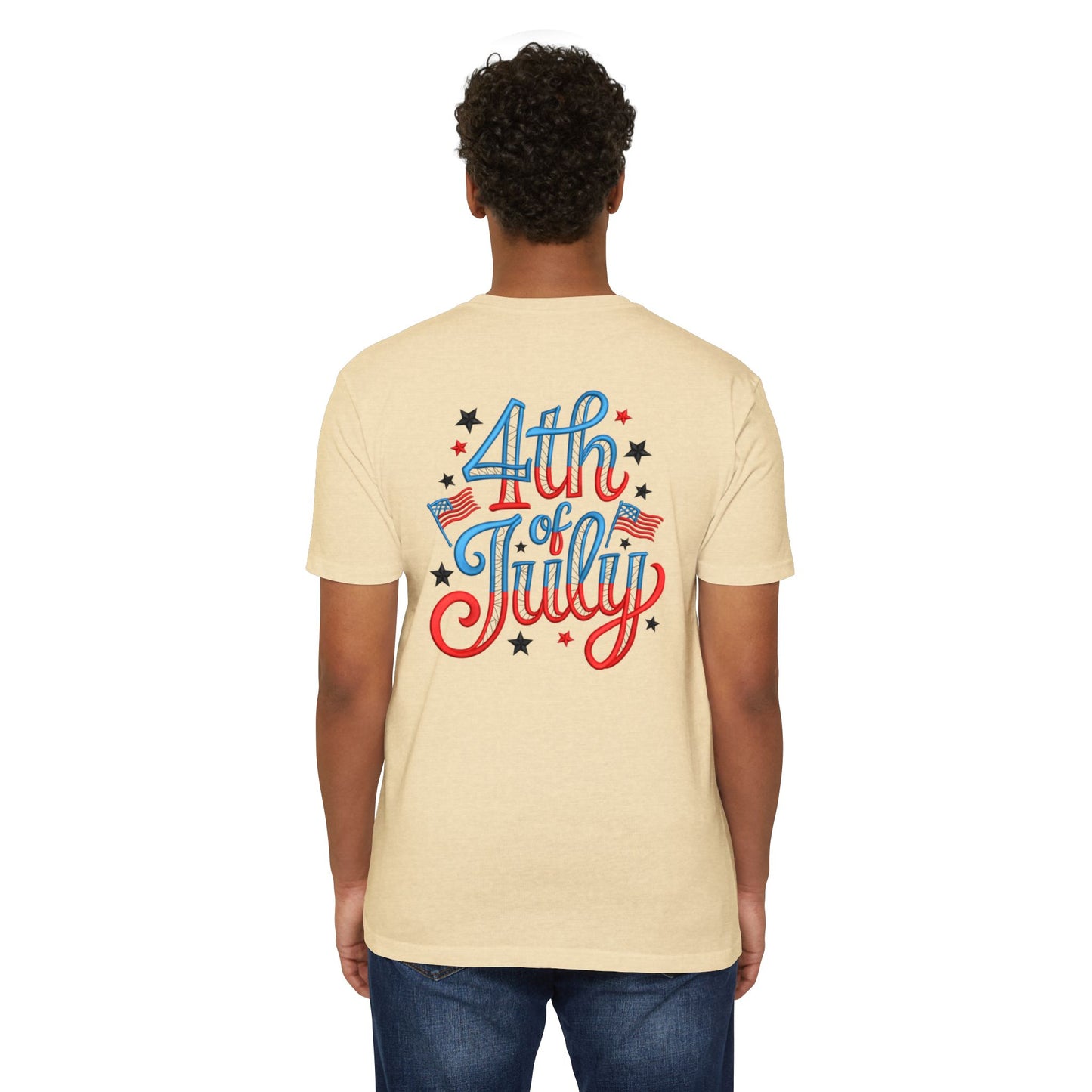 4th of July T-Shirt — Retro Patriotic Stars & Flags Tee