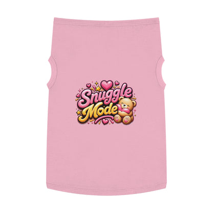 Snuggle Mode Pet Tank Top — Cute Teddy Heart Dog & Cat Shirt