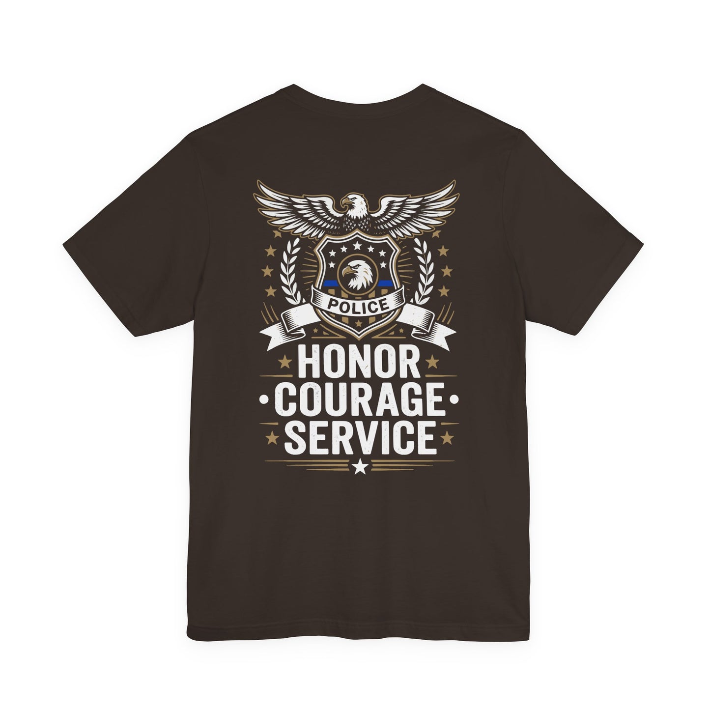 Police Honor Courage Service T-Shirt — Law Enforcement Tribute Tee