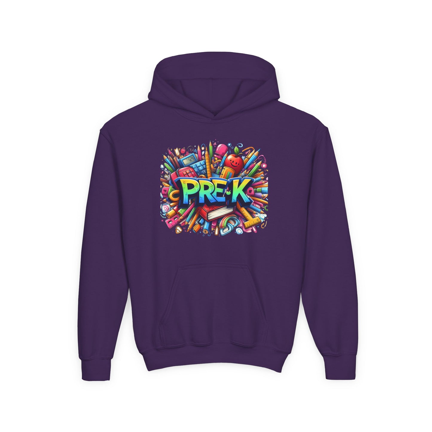 Pre-K Kids Hoodie — Colorful Back-to-School Preschool Sweatshirt