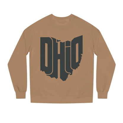Ohio State Outline Crewneck Sweatshirt — Bold 'OHIO' Map Graphic