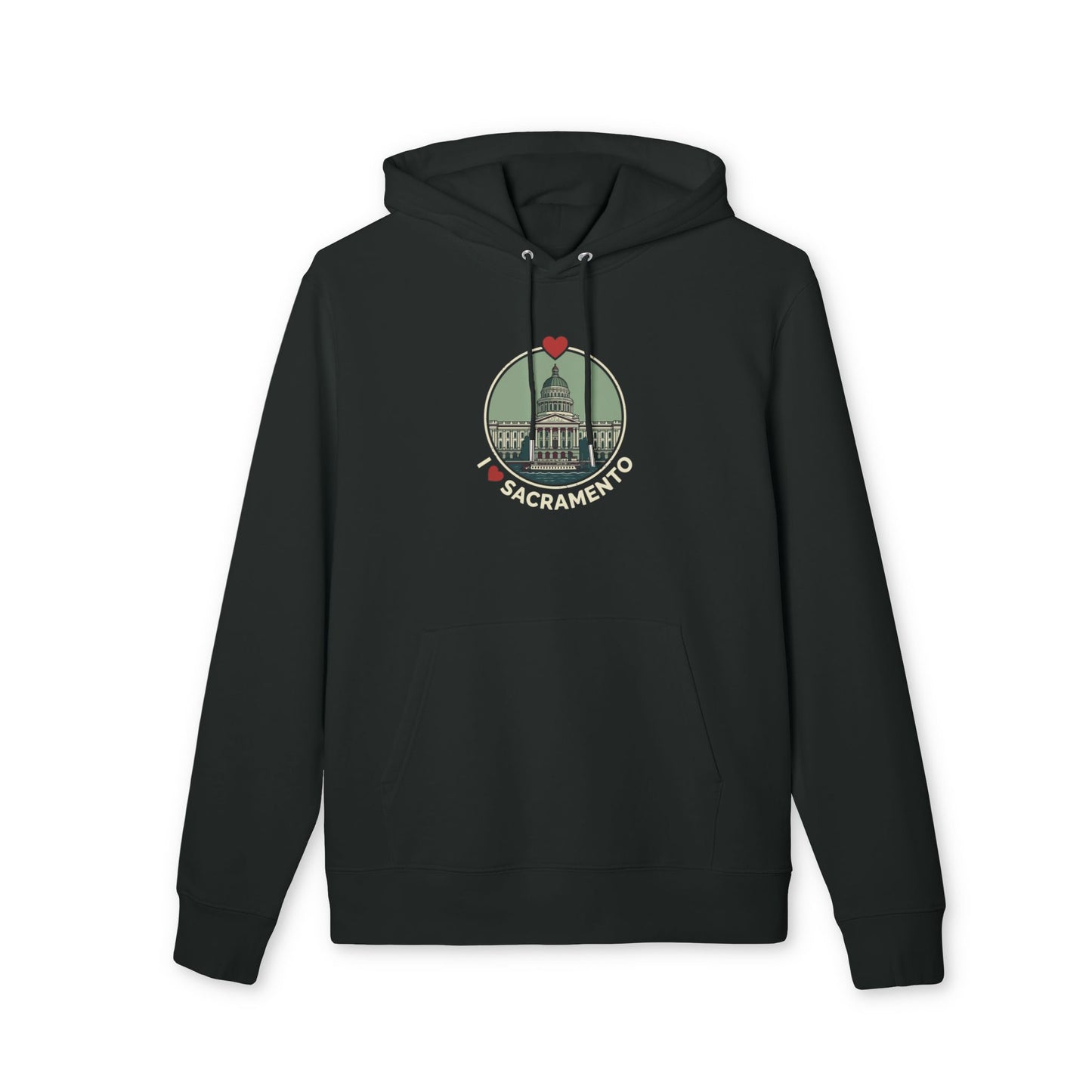 Sacramento Capitol Retro Hoodie — I  Sacramento Travel Sweatshirt
