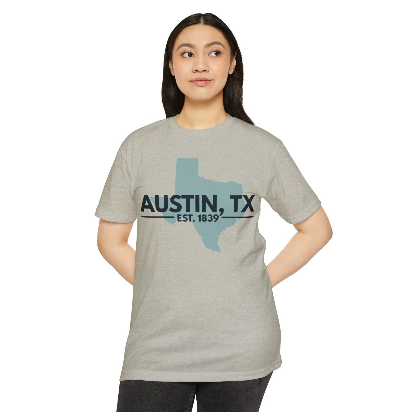 Austin, TX State Outline T-Shirt — Est. 1839 City Pride Tee