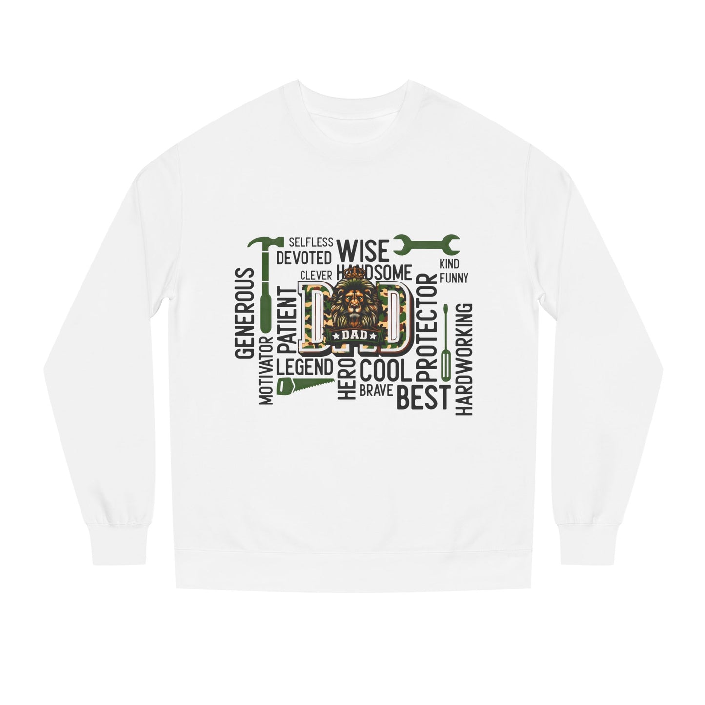 Dad Toolbox Word Cloud Sweatshirt — Father’s Day Mechanic Gift