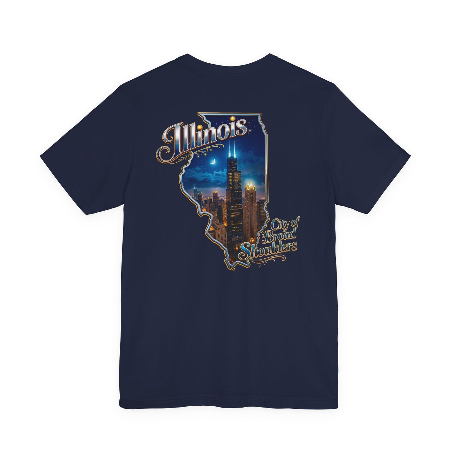 Illinois State Tee — 'City of Broad Shoulders' Chicago Skyline T-Shirt
