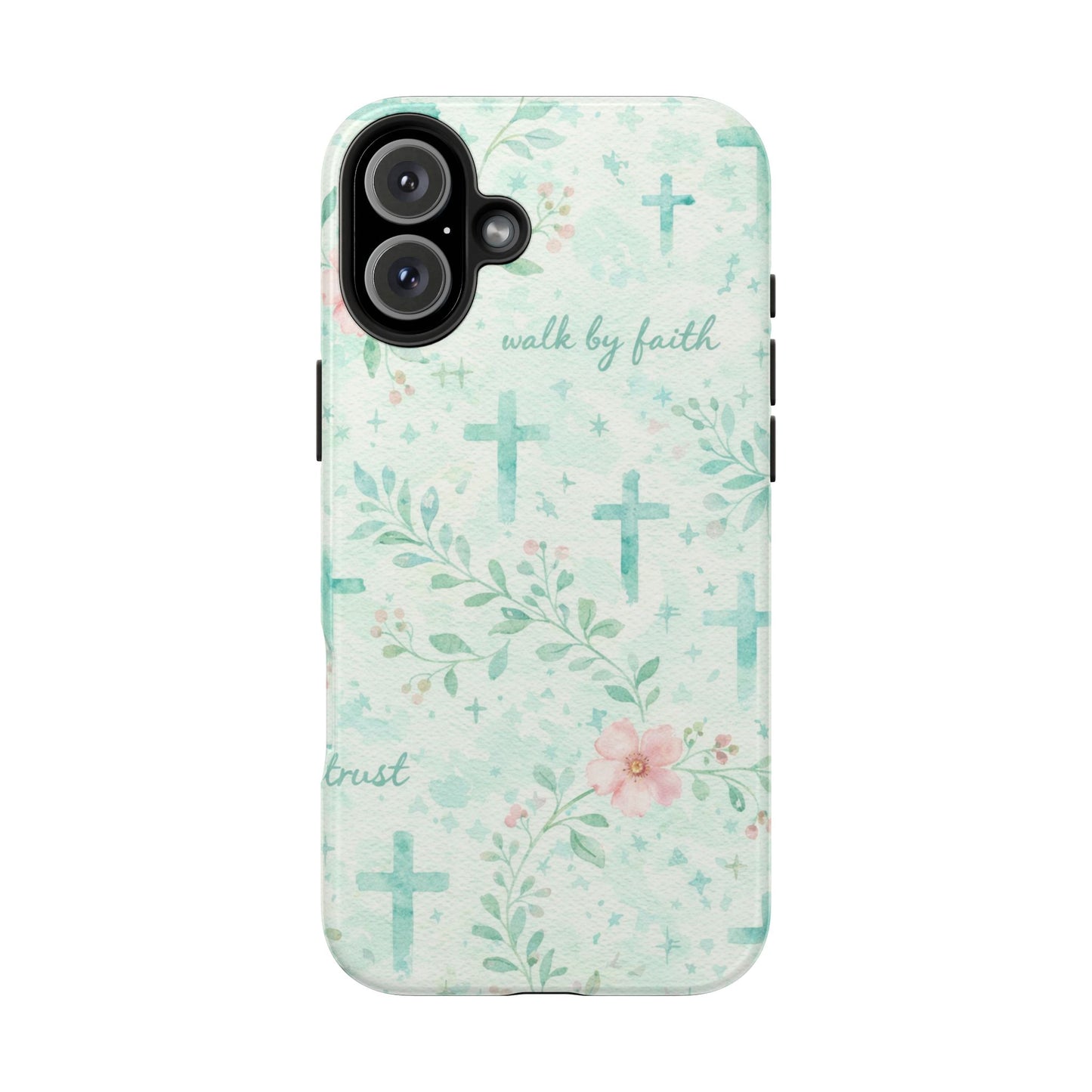 Walk By Faith Phone Case | Christian floral iPhone Case
