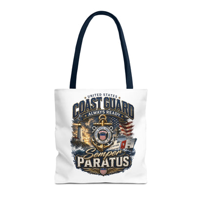 Coast Guard Semper Paratus Tote Bag – U.S. Coast Guard Patriotic Beach & Everyday Carry