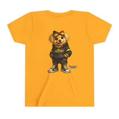 Youth Tee — Cute Rasta Bear "Culture" Graphic Kids T-Shirt
