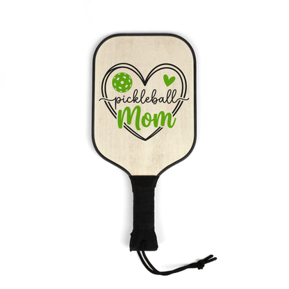 Pickleball Paddle Set — "Pickleball Mom" Lightweight Wooden Paddles with 2 Balls