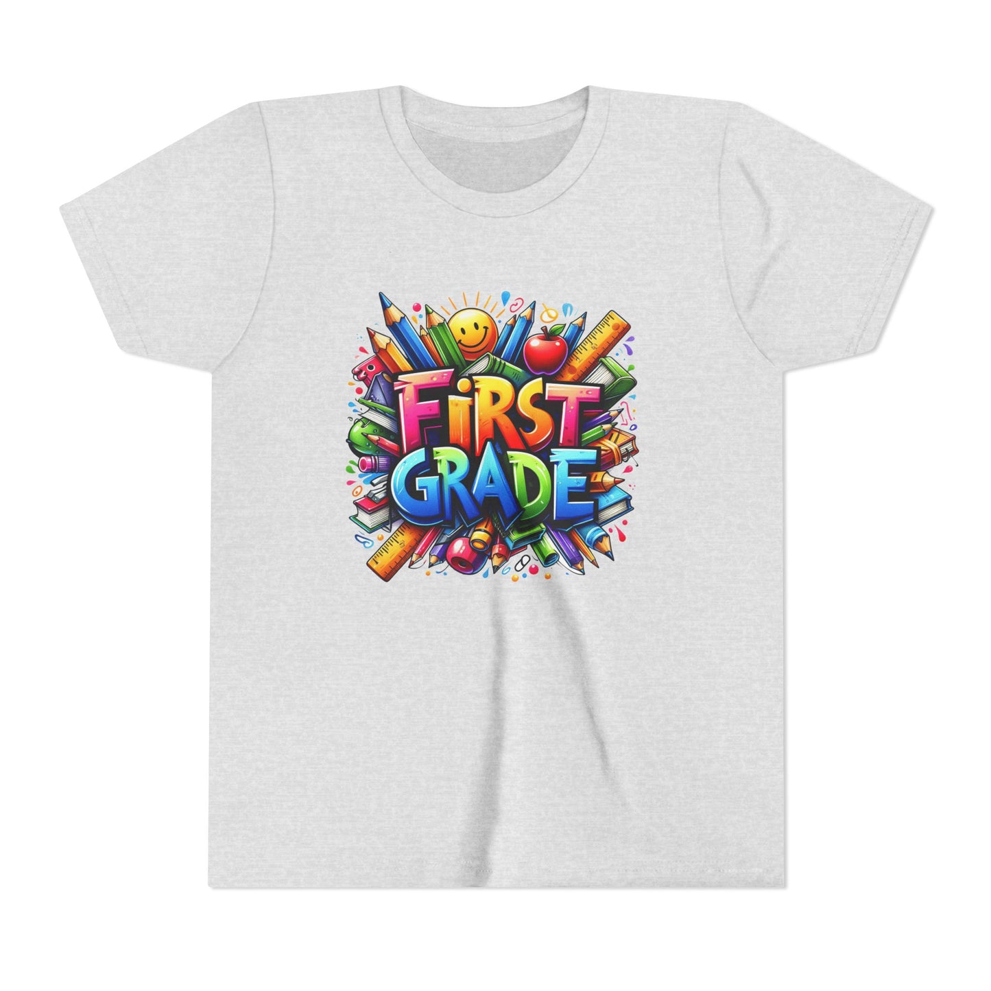 First Grade Kids Tee — Colorful Back-to-School Shirt for Boys & Girls
