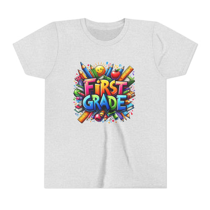 First Grade Kids Tee — Colorful Back-to-School Shirt for Boys & Girls