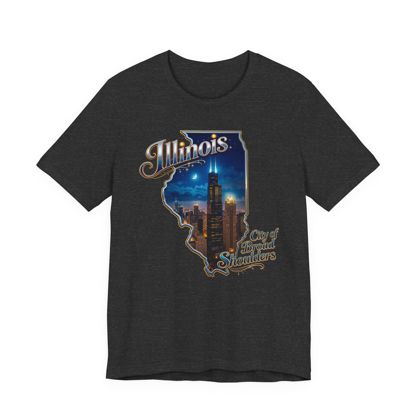 Illinois State Tee — 'City of Broad Shoulders' Chicago Skyline T-Shirt